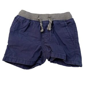 Carter’s Baby Boy Navy Blue Summer Shorts Elastic Waist Cotton Shorts Size 6M